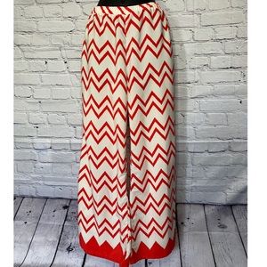 Pink owl wide leg pants